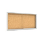 Info-Wandvitrine,  93 cm hoch, 195x8,0 cm (B/T), Rückwand: Kork, 